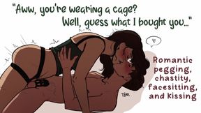 Romantic Anniversary surprise with pegging, choking, and facesitting