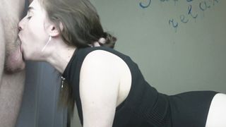 Stellar College Girl makes a Deep Oral. Boy Romps and Pops in the Facehole.