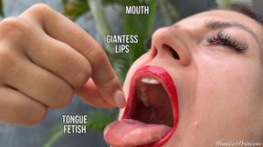 Giantess lips, Mouth, Tongue Fetish 4K