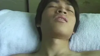 Japanese Twink Squeals in Deep POV Bareback Ass Pounding