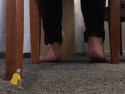 HUGE GIANT FEET - TINY MANT UNDER THE TABLE - MANLYFOOT - STEPDAD SHRUNK ME DOWN - 🦶 🧍🏼‍♂️