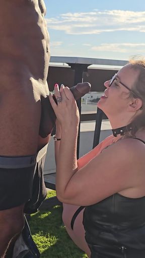 A Cuckolded Husband Invites a BBC to Fuck His Wife in Front of His Eyes.