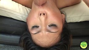 cute veronica lynn turns raunchy once the gangbang begins and she starts deepthroating thick cocks