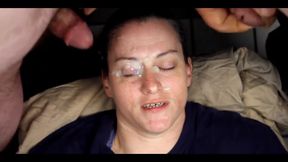 Huge Homemade Facial Blasting Right in Her Eyes!