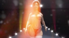 Sexy siren strolling in 3D high-def, fully erect!