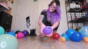 Giantess Non-pop Balloon Squish Asmr | Squeaky Feet & Hands, Slow Smushing, No Pops