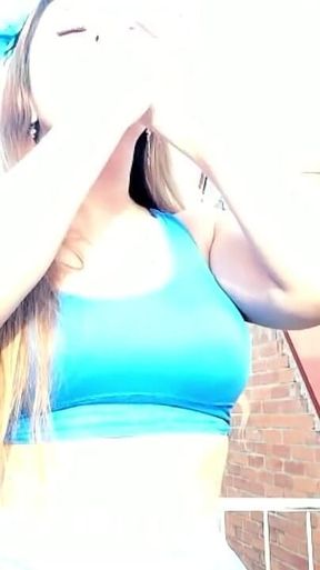 Swallowing a Toy of More Than 1 Meter on the Terrace of My House Double Camera