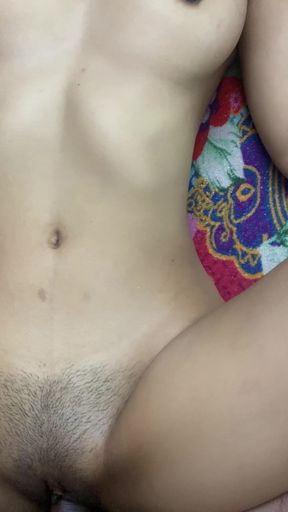 Housewife Alone at Home Touching Herself Slowly on the Sofa While Her Husband Is Out for Work
