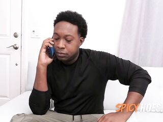 Large Breasts mother I'd like to fuck Clothed in Hot Underware Entice And Screw With Ebony Delivery Driver