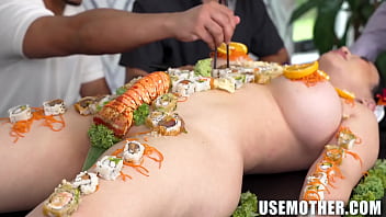 MILF Asian chef takes hard sex in the kitchen