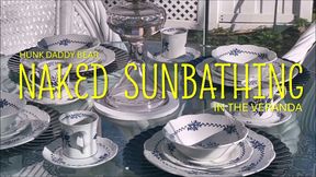 HUNK DADDY BEAR NAKED SUNBATHING IN THE VERANDA 6