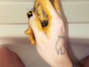 Solo WAM Peanut Butter BBC POV Sploshing Handjob FTM