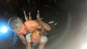 Cute Redhead Stepdaughter Gives Old Stepfather Footjob And Gets Fucked After Facesitting