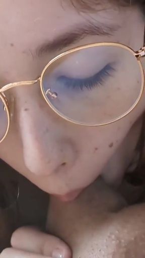 Thrilling moment from &quot;This Is How I suck my boyfriend friends balls and make him cum&quot;
