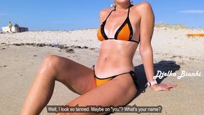 The husband left his WIFE based on the beach - but She quickly found someone to Cum with