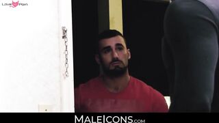 MaleIcons.com - Three hairy studs' wild anal play and intense fucking in a threesome