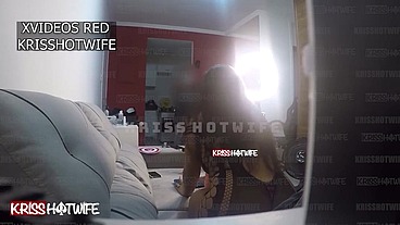 Kriss Hotwife Mulher De Corno Chupa O Barbeiro Em Casa e Corno Filma Tudo