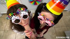 Stepdaughter's B-Day party turned into POV Threesome