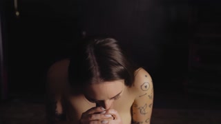 Sensual blowjob close-up