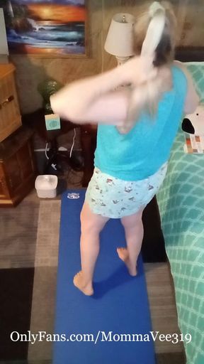 Early Morning Naked Yoga with Hot MILF!