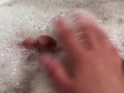 Sarah Feet POV having a Bubble Bath