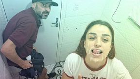 Stranger Fucks Me Bareback in Bar Bathroom