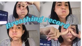 Record breathing + huge cheek inflation