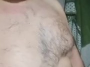 Calentón nocturno en el baño con streptease paja y corrida final (PARTE 2/2)