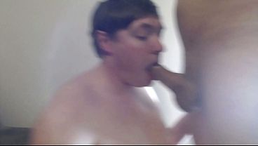 step dad gets sloppy blow job from step son. good boy