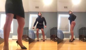 Irene's BBW Trans Ass Gushing Cum in Masked Heels Kink