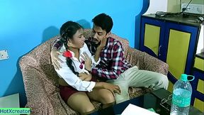 Desi teacher fucked hot student at private tuition time!! real teen sex