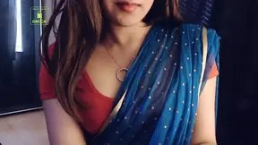 Asian MILF BadGirlLHR teases in a saree