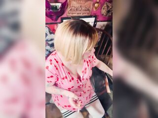 A Quick Cigarette With A Blond Gal! Smokin' With Tina Snua