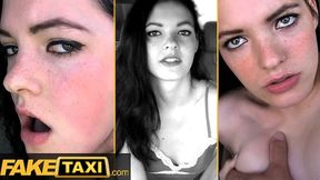 Sex Taxi - 18yr teen brunette with freckles and petite body cums on a very big cock