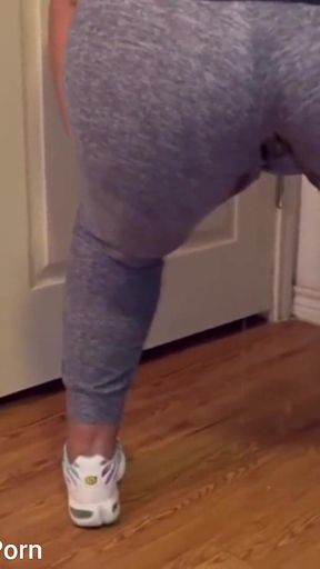 Pissing My Self Wearing Sports Leggings