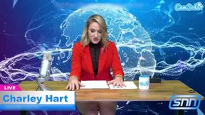 Hot MILF News Anchor Reads the News While Riding a Sybian