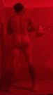Hot Latino Thug Bathing In Public Red Room Shower