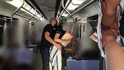Rubbing himself during the subway ride under her skirt.