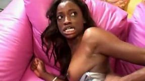 Ebony beauty rides and dominates massive black cock
