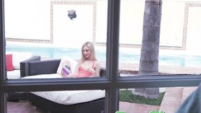 ”FAMILY STROKES Barely legal blonde gets her beaver destroyed by old man”