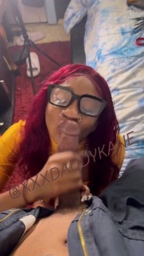 Busted all over Velma’s glasses - cosplay