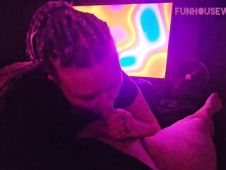 Sucking him off then ride reverse cowgirl untill that guy screws my face