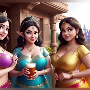 AI Generated Uncensored 3D Anime Disney Princess Images Of BBW Indian Women