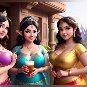 AI Generated Uncensored 3D Anime Disney Princess Images Of BBW Indian Women