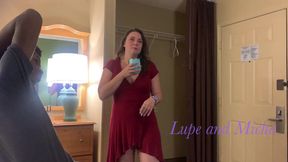 Hotwife Micha grabs gangbanged by 3 men while hubby watches sports