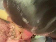 Straight alpha using fag slut's throat as his personal cumdump
