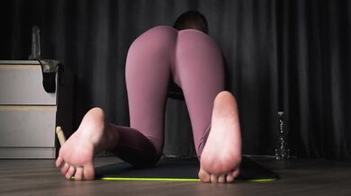 ASMR JOI |Stunning brunette MILF teaches a lesson in fucking her tight pussy with a big dildo during yoga| Best video of 2025