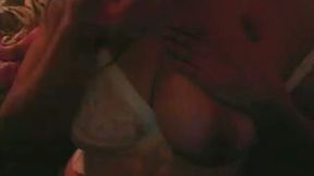 Naughty housewife cheers me up with her huge tits on webcam