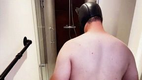 Slave stinks, off to the pee shower