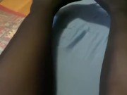 Femboy teasing with his legs and feet